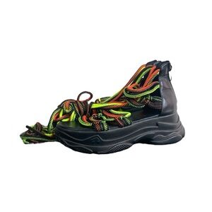 Vibrant azalea wang strappy multicolor platform sandals